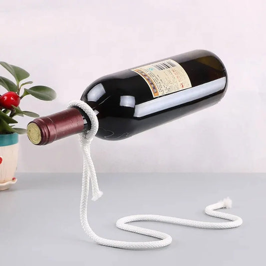 Magical Floating Rope Wine Rack